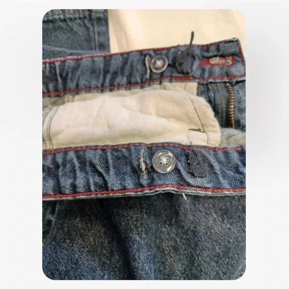 Survival Gear Moto Blue Straight Leg Jeans Size 14 - Picture 6 of 10